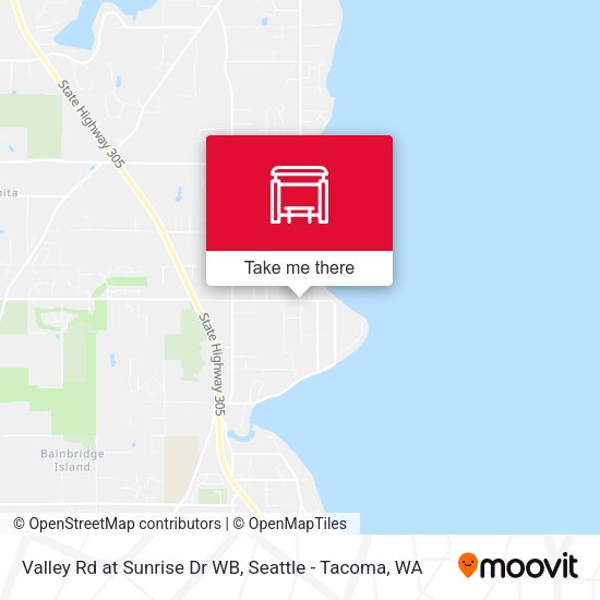 Valley Rd at Sunrise Dr WB map