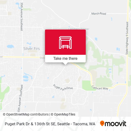 Mapa de Puget Park Dr & 136th St SE