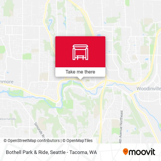 Bothell Park & Ride map