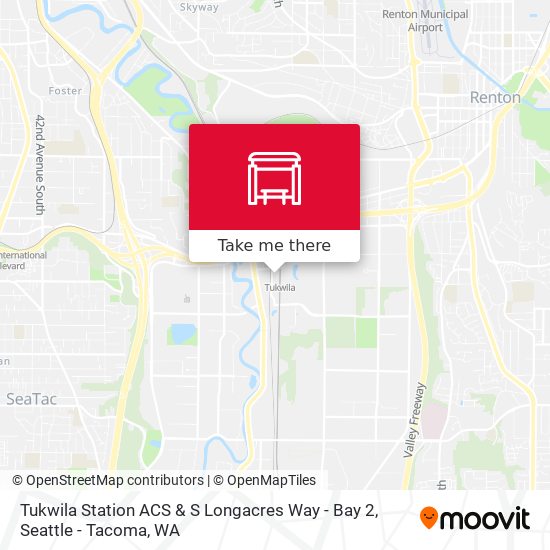 Mapa de Tukwila Station ACS & S Longacres Way - Bay 2
