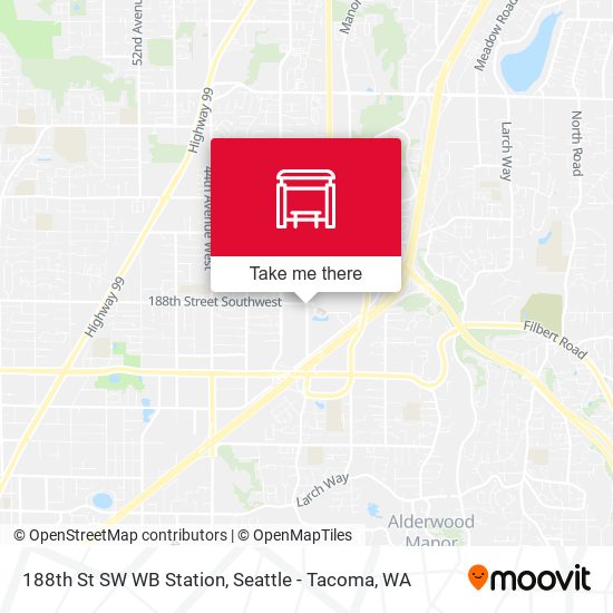 188th St SW WB Station map