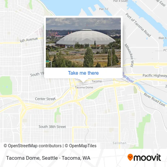 Tacoma Dome map