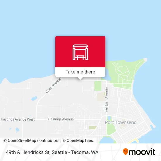 49th & Hendricks St map