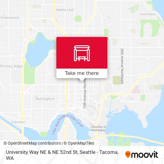 University Way NE & NE 52nd St map