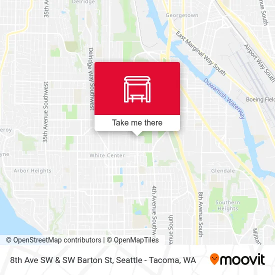 8th Ave SW & SW Barton St map