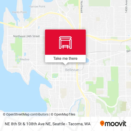 NE 8th St & 108th Ave NE map