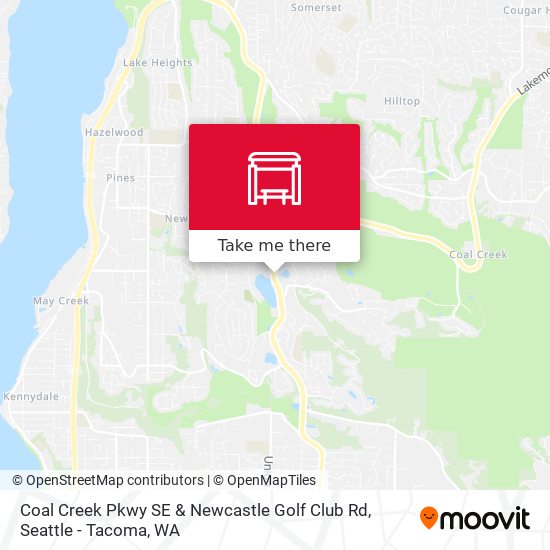 Coal Creek Pkwy SE & Newcastle Golf Club Rd map