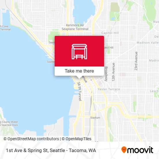 1st Ave & Spring St map