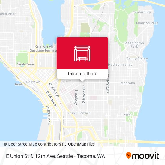 E Union St & 12th Ave map