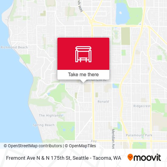 Fremont Ave N & N 175th St map