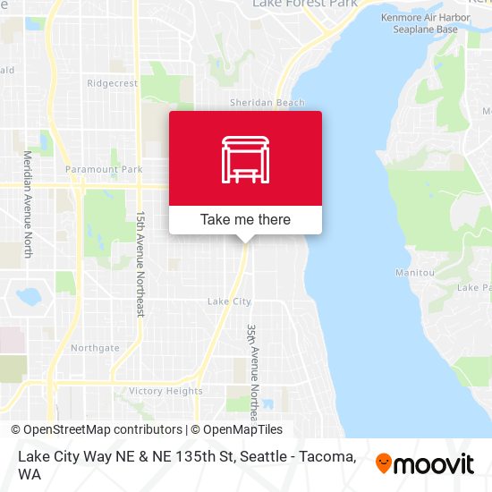 Lake City Way NE & NE 135th St map