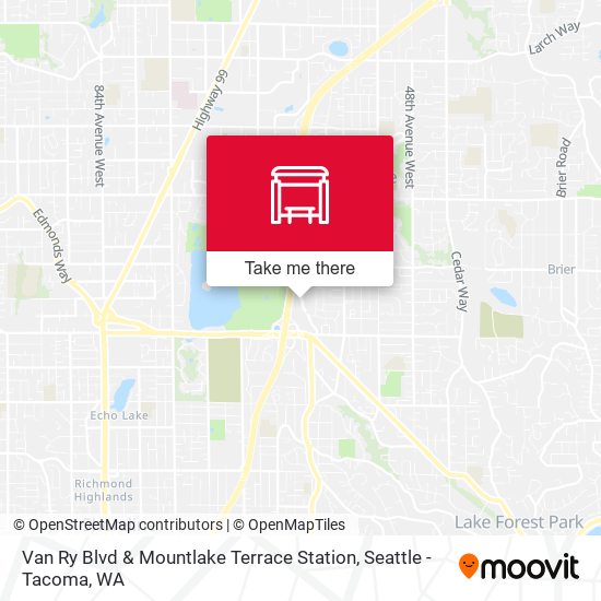 Van Ry Blvd & Mountlake Terrace Station map