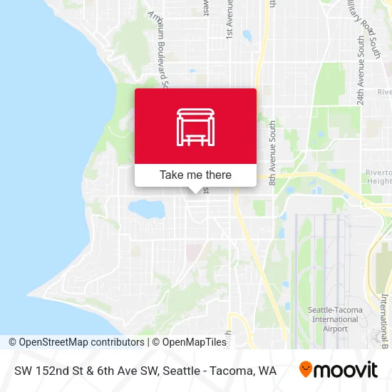 Mapa de SW 152nd St & 6th Ave SW