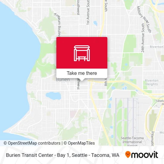 Mapa de Burien Transit Center - Bay 1