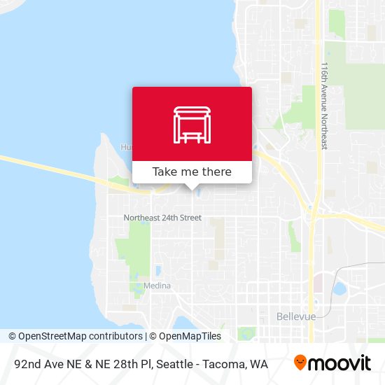 92nd Ave NE & NE 28th Pl map