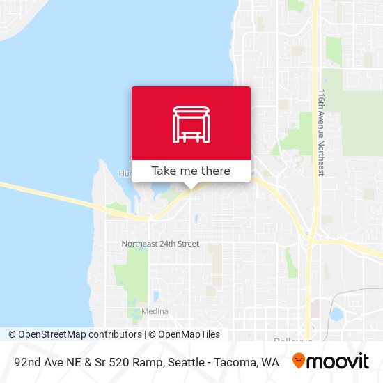 92nd Ave NE & Sr 520 Ramp map