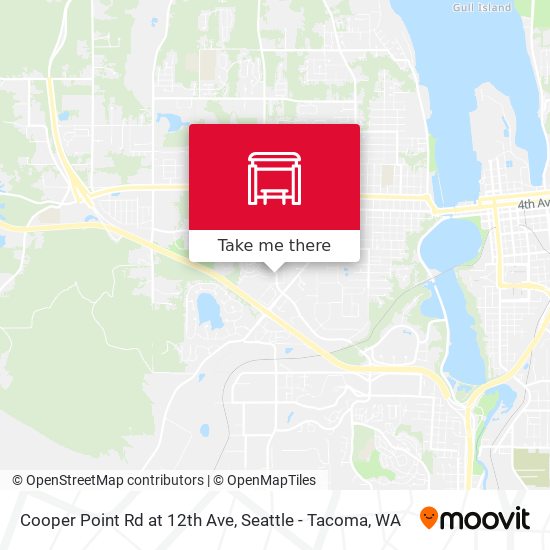 Mapa de Cooper Point Rd at 12th Ave