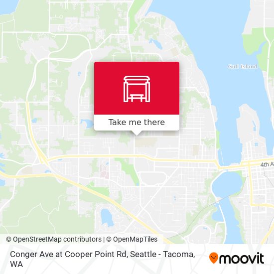 Conger Ave at Cooper Point Rd map