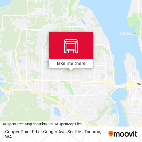 Mapa de Cooper Point Rd at Conger Ave