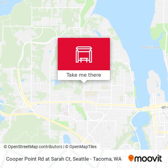 Cooper Point Rd at Sarah Ct map