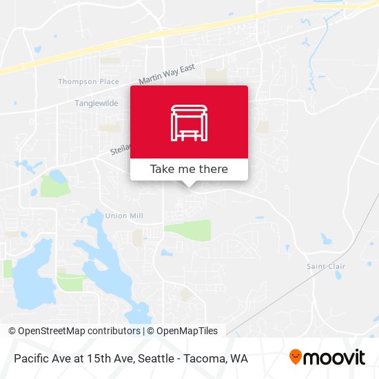 Pacific Ave at 15th Ave map