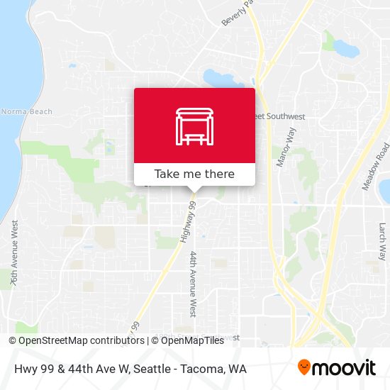 Hwy 99 & 44th Ave W map