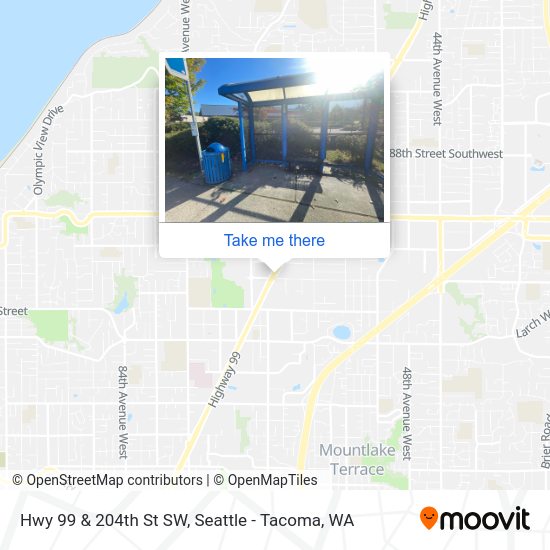 Hwy 99 & 204th St SW map
