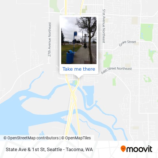 State Ave & 1st St map