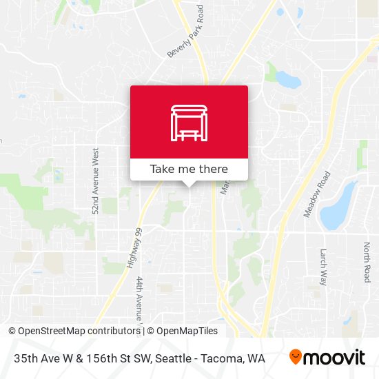 35th Ave W & 156th St SW map