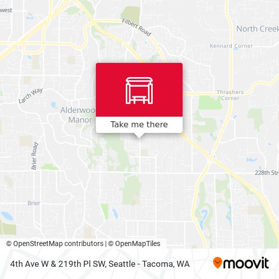 4th Ave W & 219th Pl SW map
