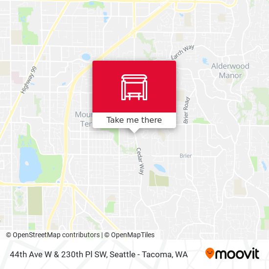 Mapa de 44th Ave W & 230th Pl SW