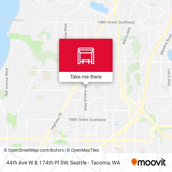 Mapa de 44th Ave W & 174th Pl SW