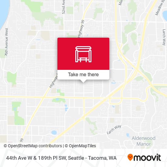 44th Ave W & 189th Pl SW map