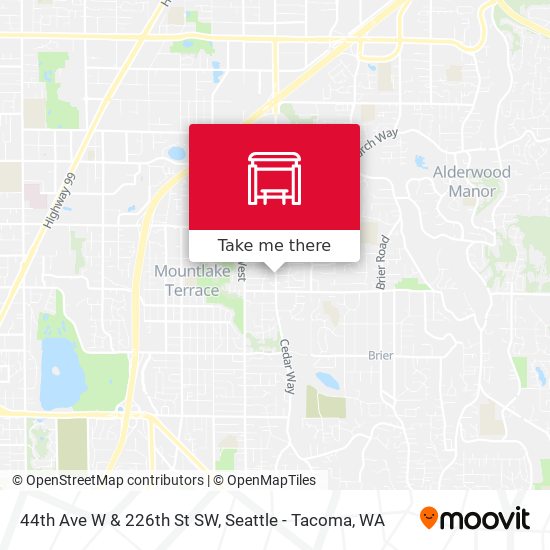 44th Ave W & 226th St SW map
