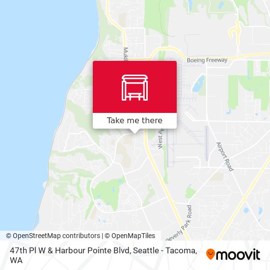 47th Pl W & Harbour Pointe Blvd map