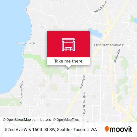 52nd Ave W & 160th St SW map