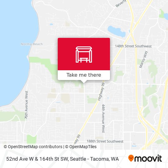 52nd Ave W & 164th St SW map