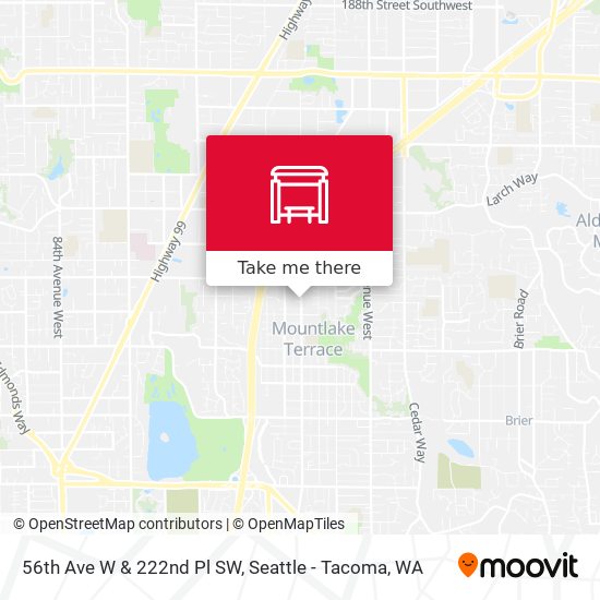 56th Ave W & 222nd Pl SW map