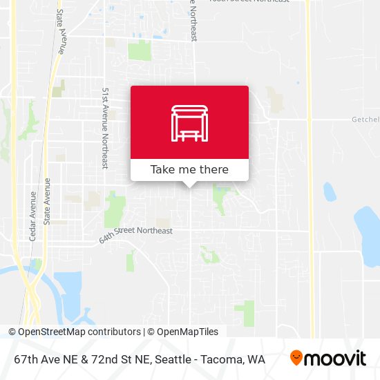 67th Ave NE & 72nd St NE map