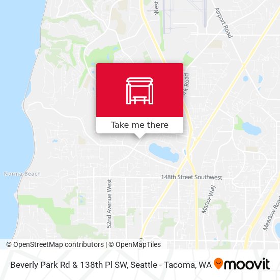 Mapa de Beverly Park Rd & 138th Pl SW