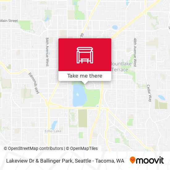 Lakeview Dr & Ballinger Park map