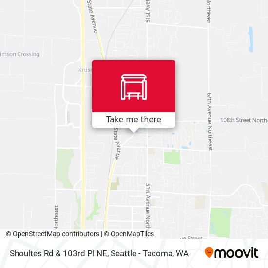 Shoultes Rd & 103rd Pl NE map
