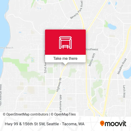 Hwy 99 & 156th St SW map
