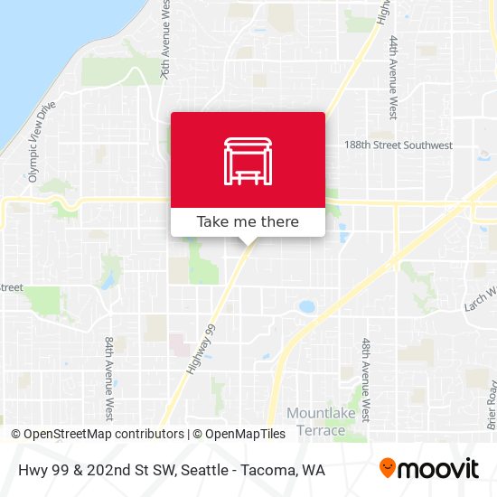 Hwy 99 & 202nd St SW map