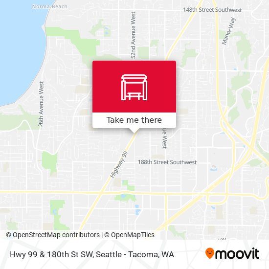 Hwy 99 & 180th St SW map