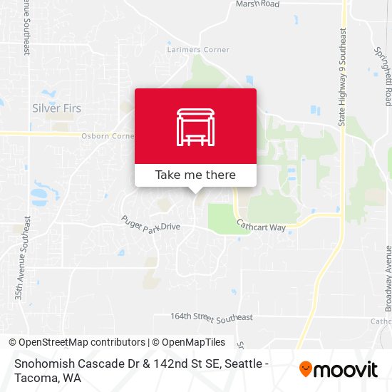 Snohomish Cascade Dr & 142nd St SE map