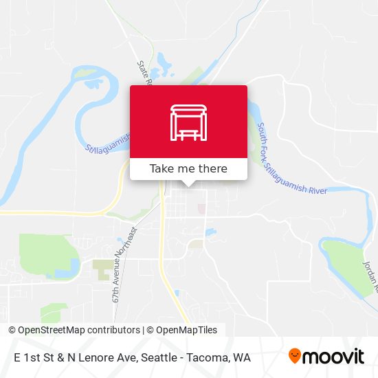 E 1st St & N Lenore Ave map
