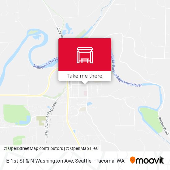Mapa de E 1st St & N Washington Ave
