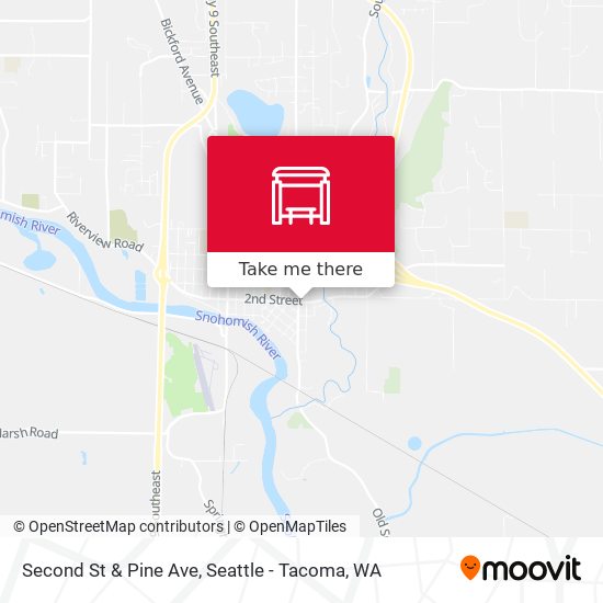Second St & Pine Ave map