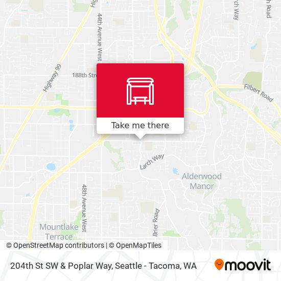 204th St SW & Poplar Way map